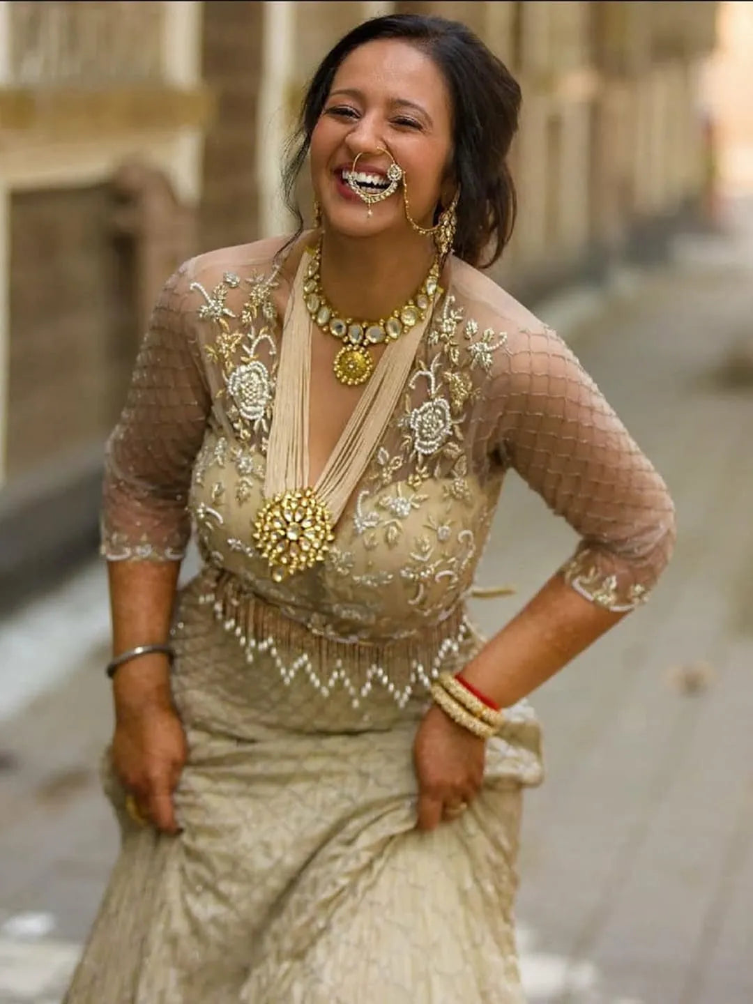 dusty sage lehenga