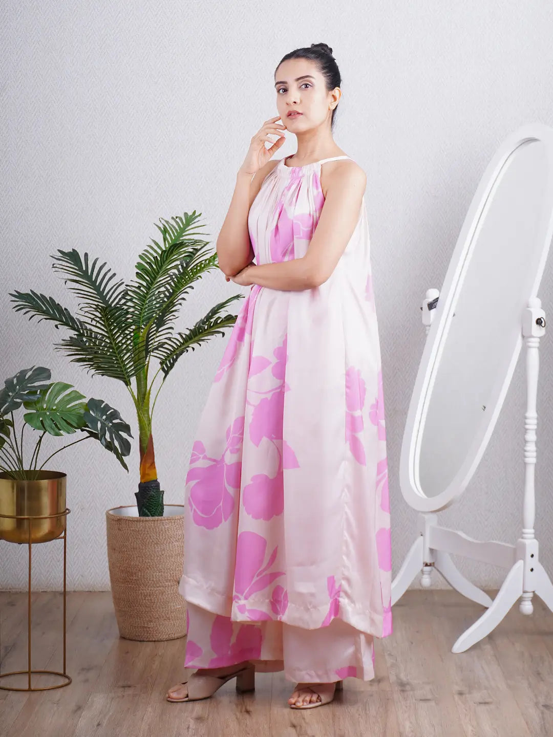 Candy Pink Halter Co-ord Set