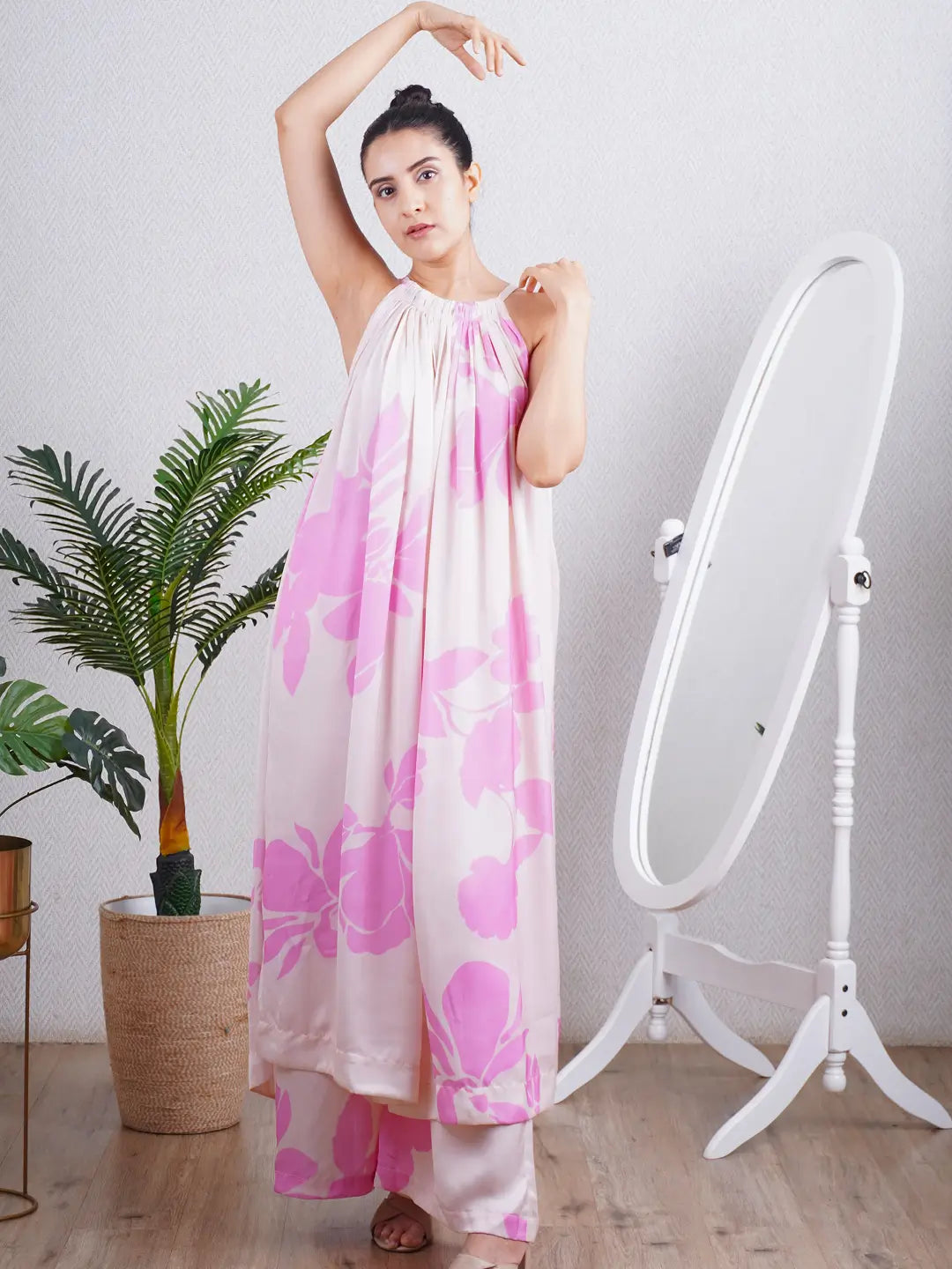 Candy Pink Halter Co-ord Set