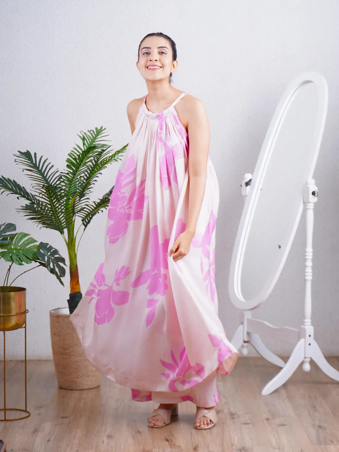 Candy Pink Halter Co-ord Set
