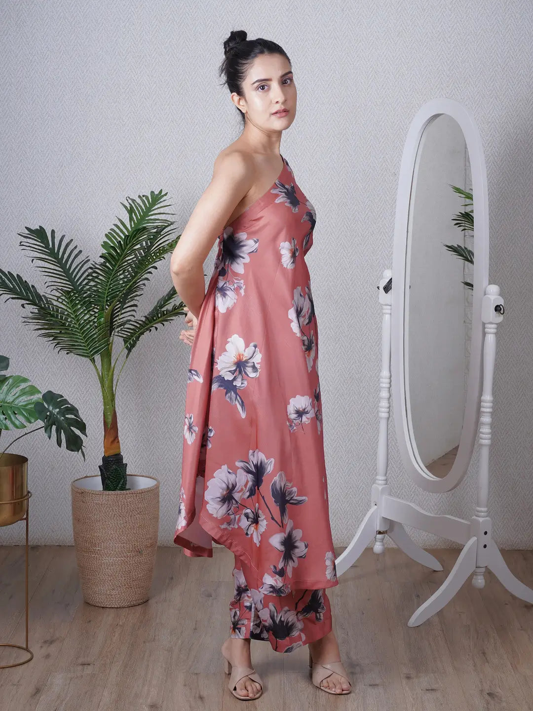 Mocha One Shoulder Co-ord Set