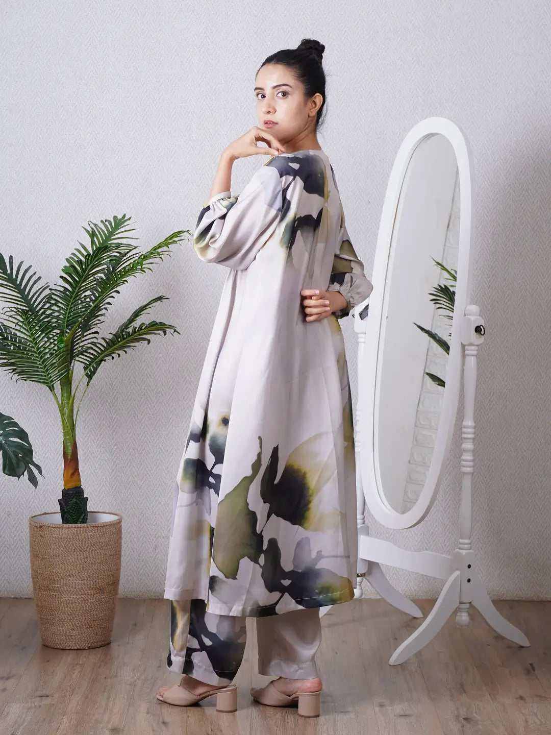 Green Yoke Co-ord Set