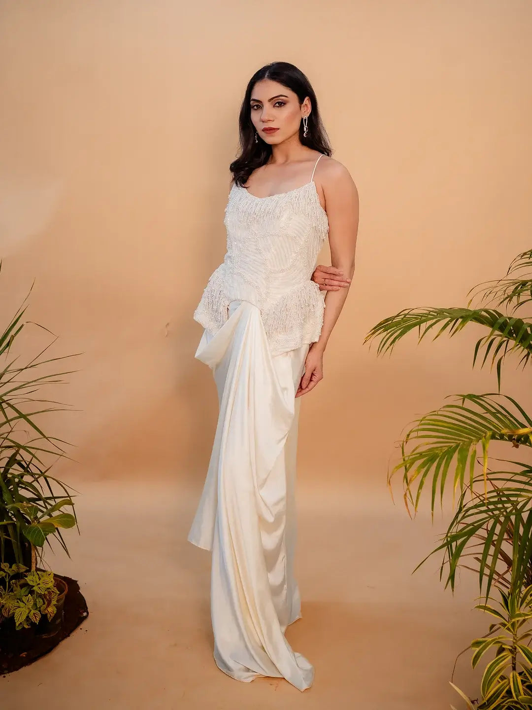 Ira Corset draped skirt Set