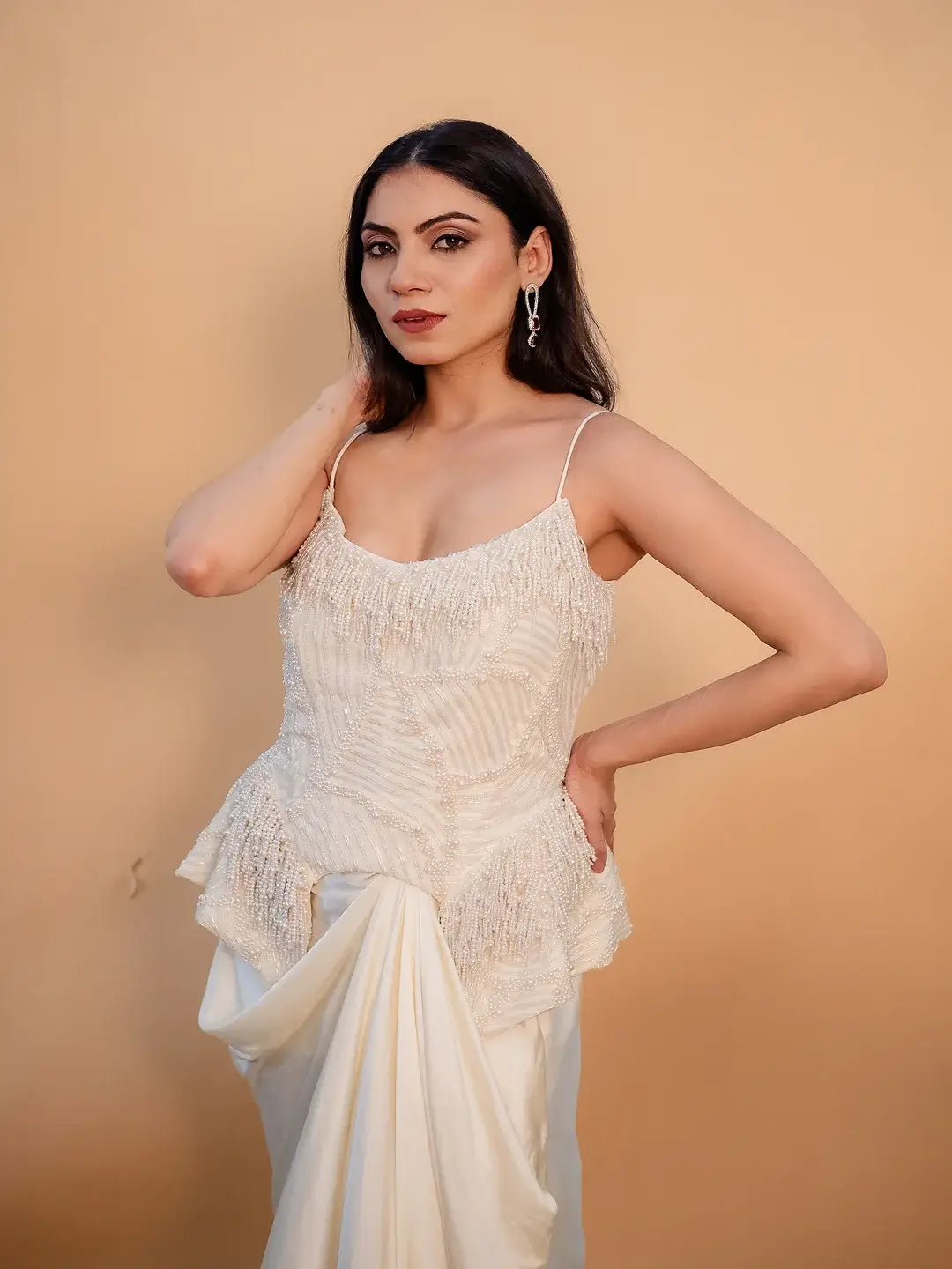 Ira Corset draped skirt Set