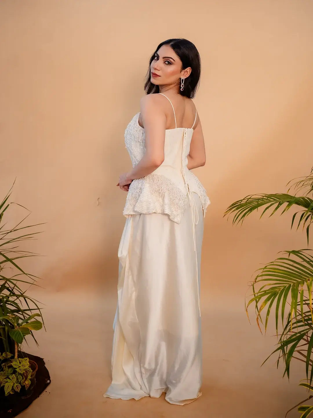 Ira Corset draped skirt Set