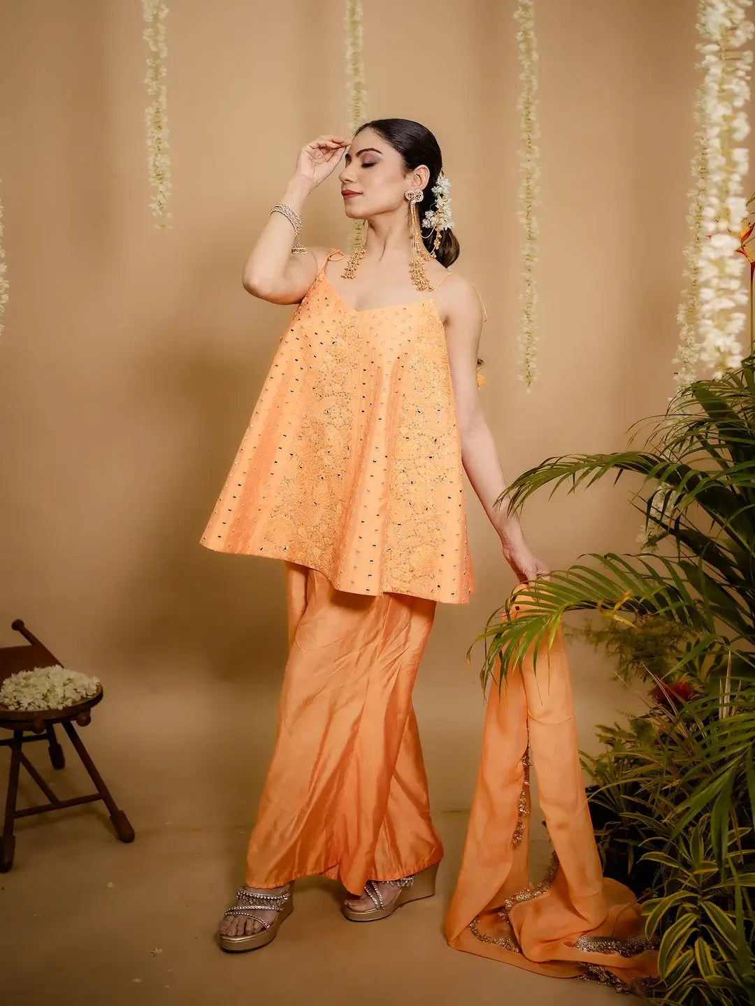 Heer flared Kurti Set