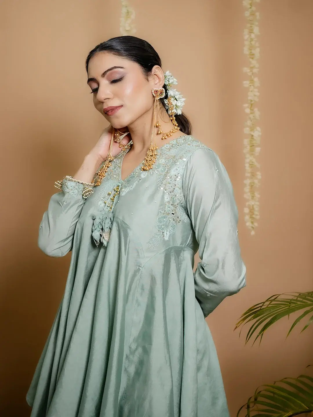 Meera kurta with detachable skirt set