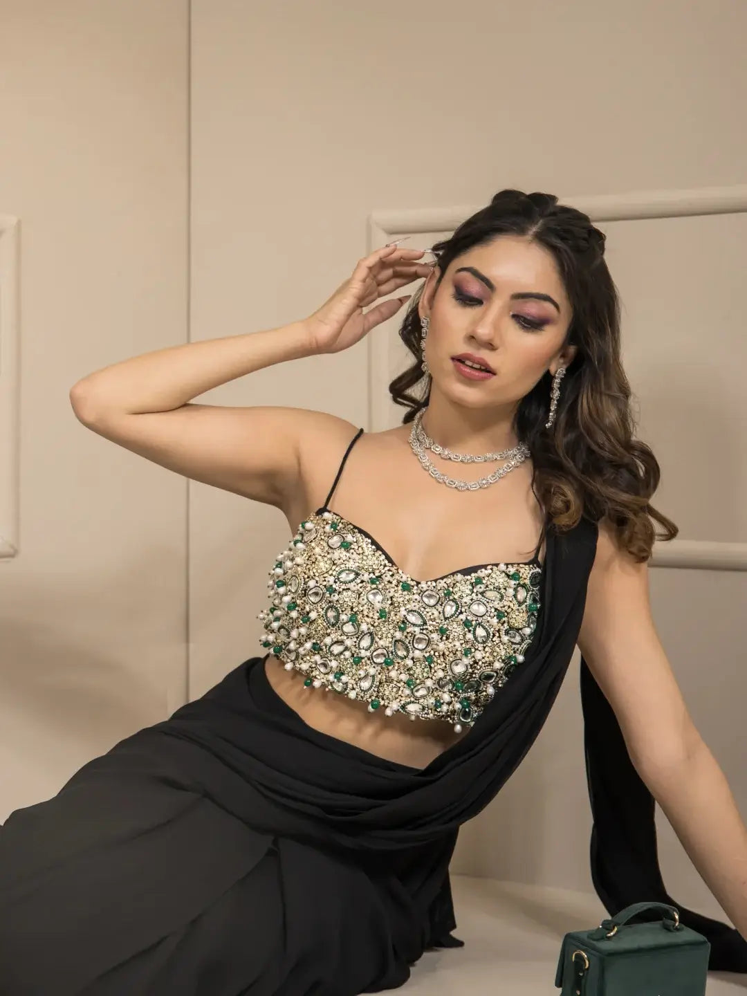 Nysaa Polki Draped Saree
