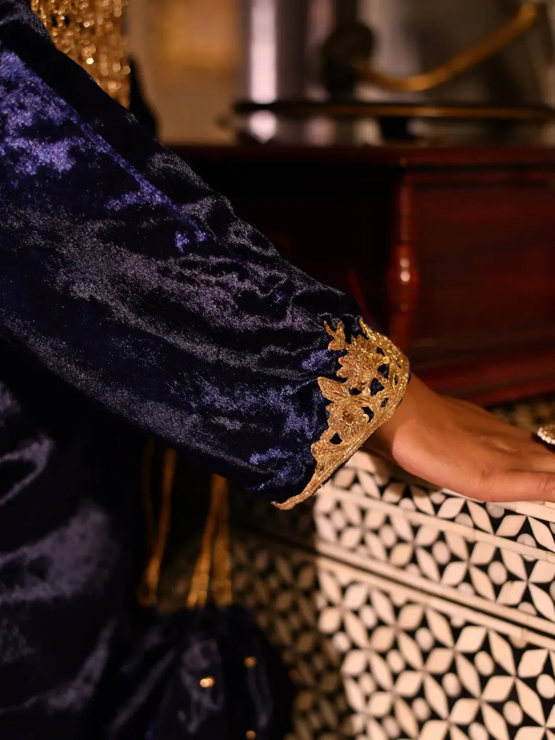 Midnight Zari Kurta Set