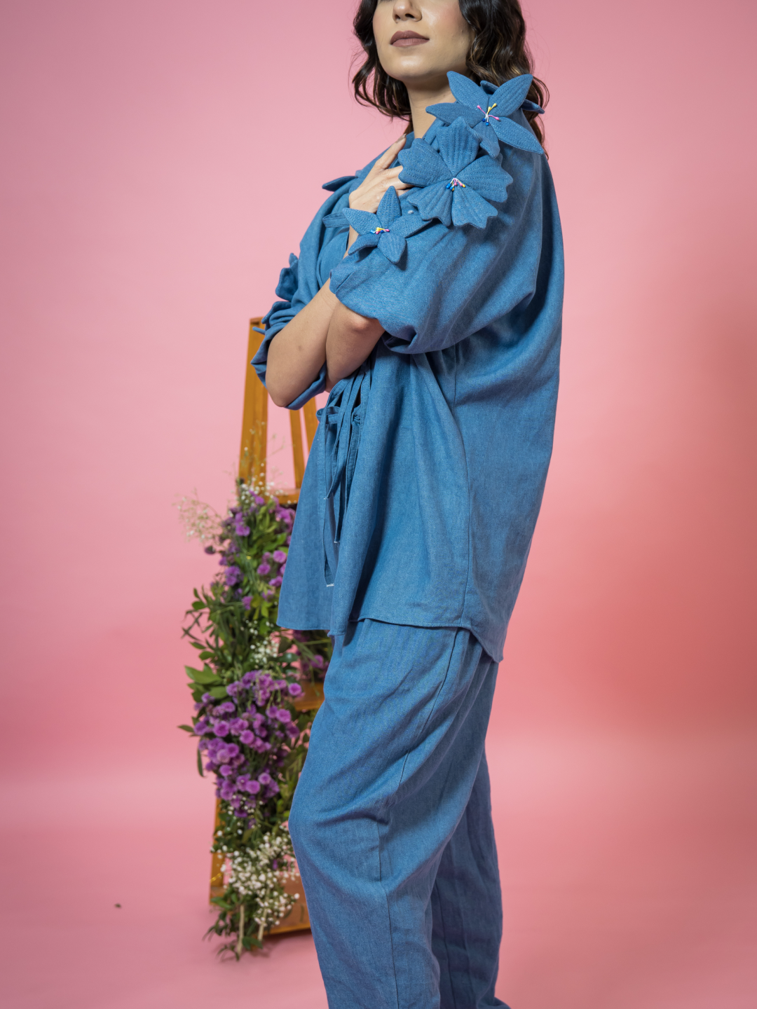 Denim Gul 3D Co-ord set