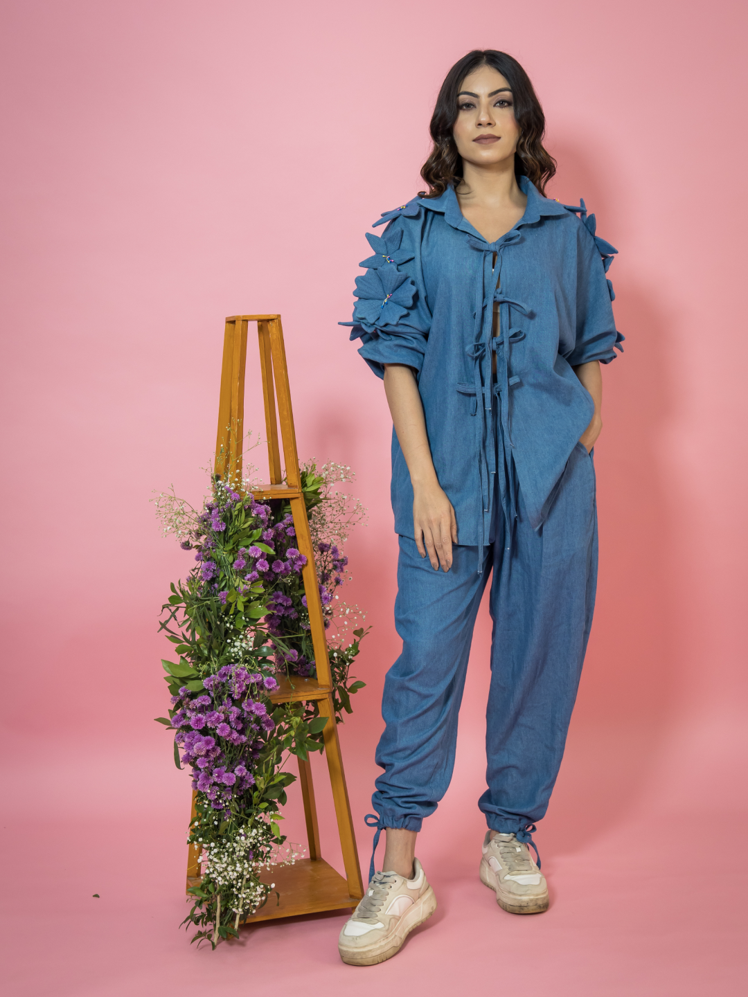 Denim Gul 3D Co-ord set