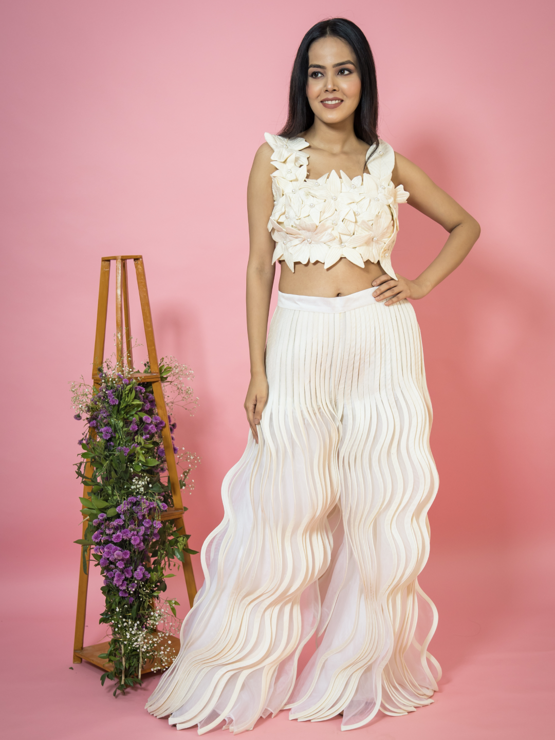 Gulbahar 3D Petal Pants Coord