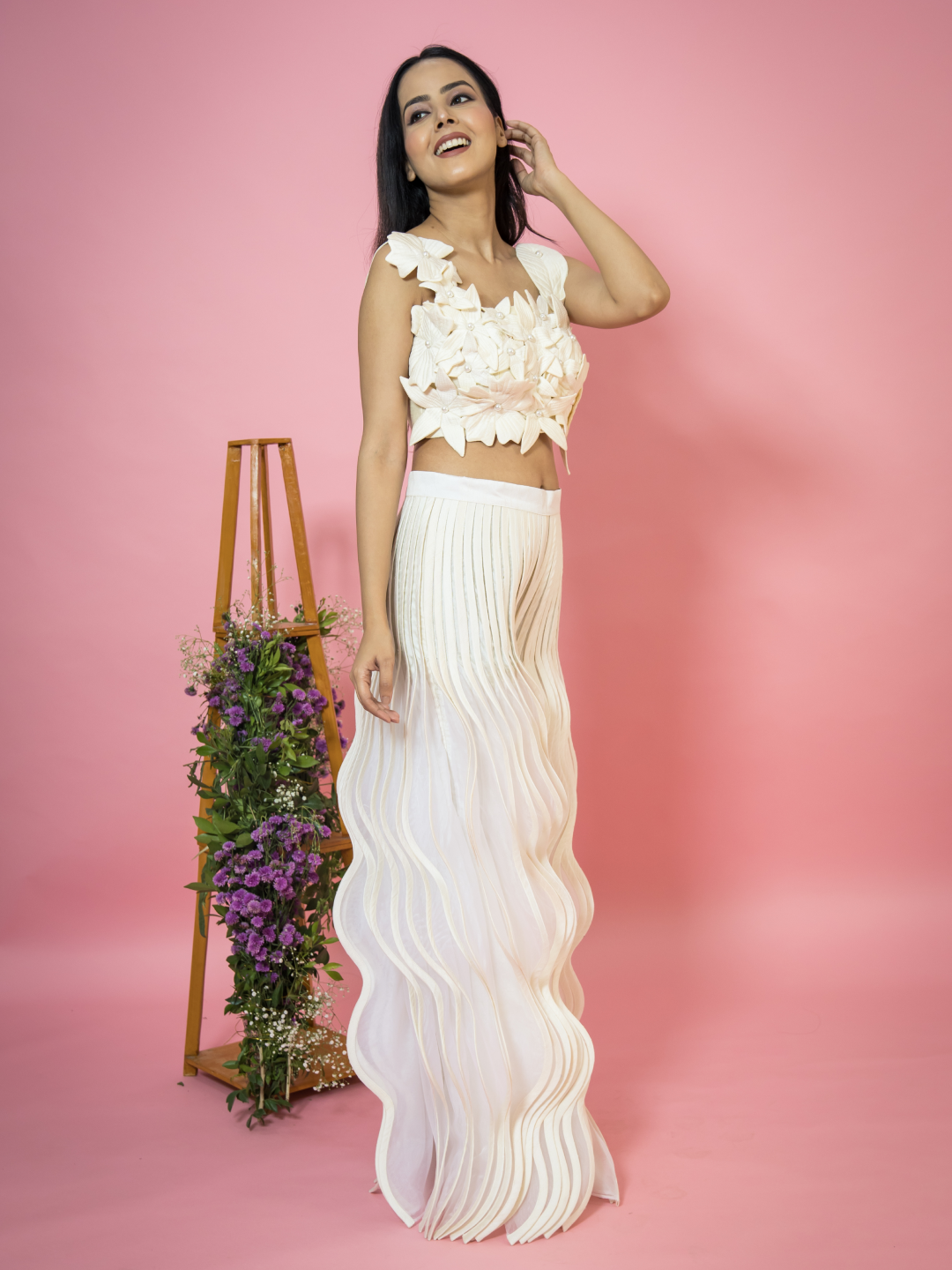 Gulbahar 3D Petal Pants Coord