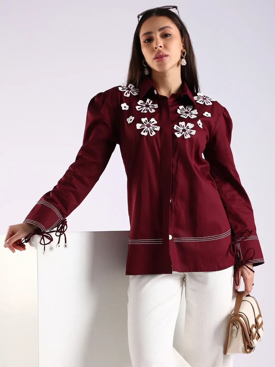 The Maroon Leather Shirt