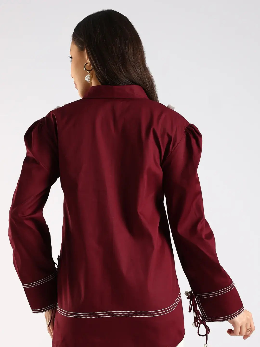 The Maroon Leather Shirt