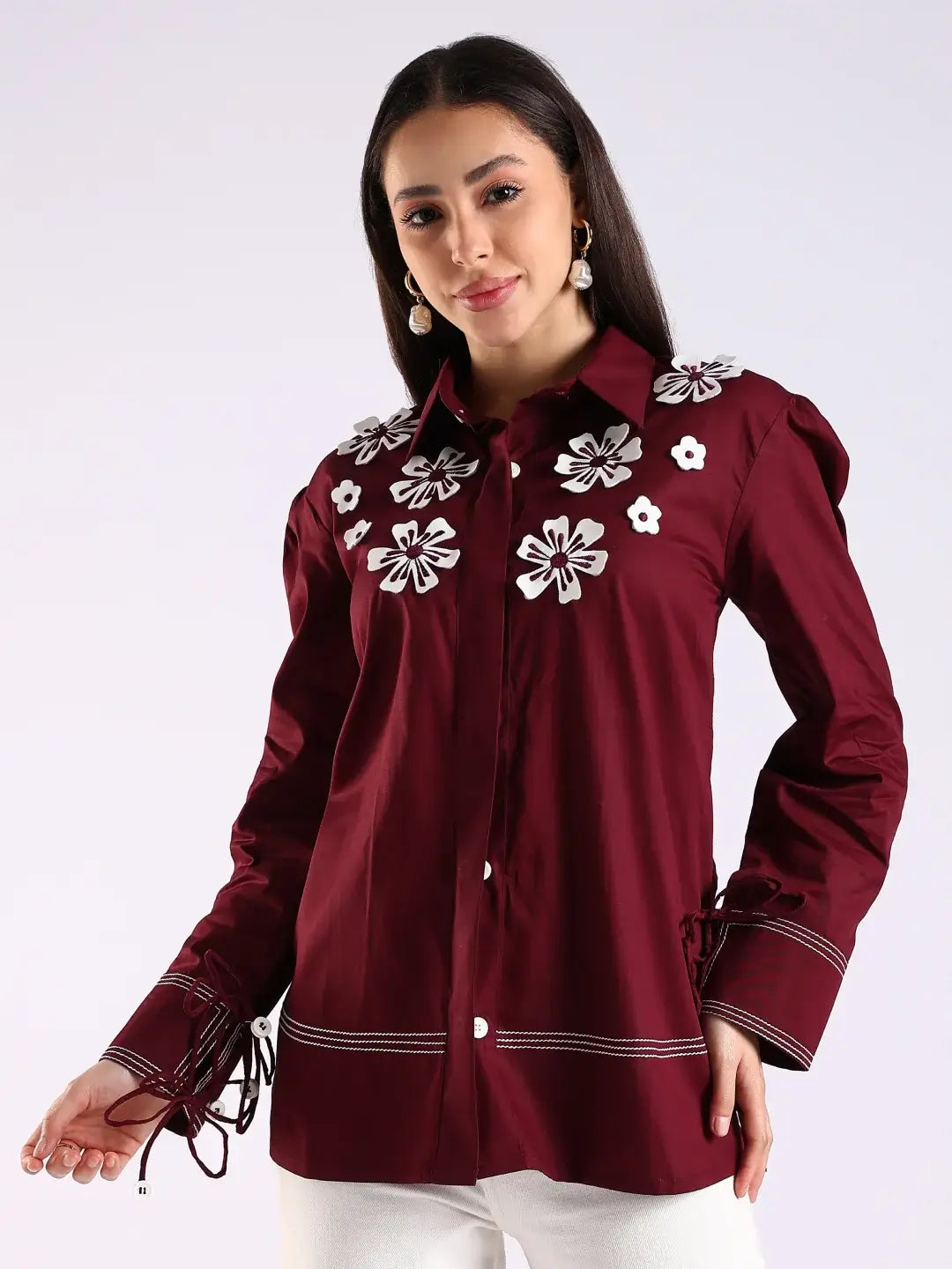 The Maroon Leather Shirt