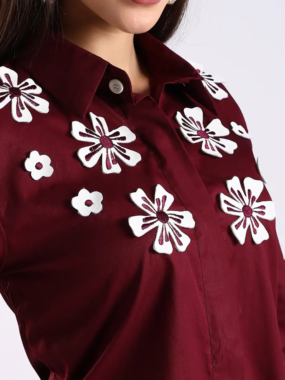 The Maroon Leather Shirt