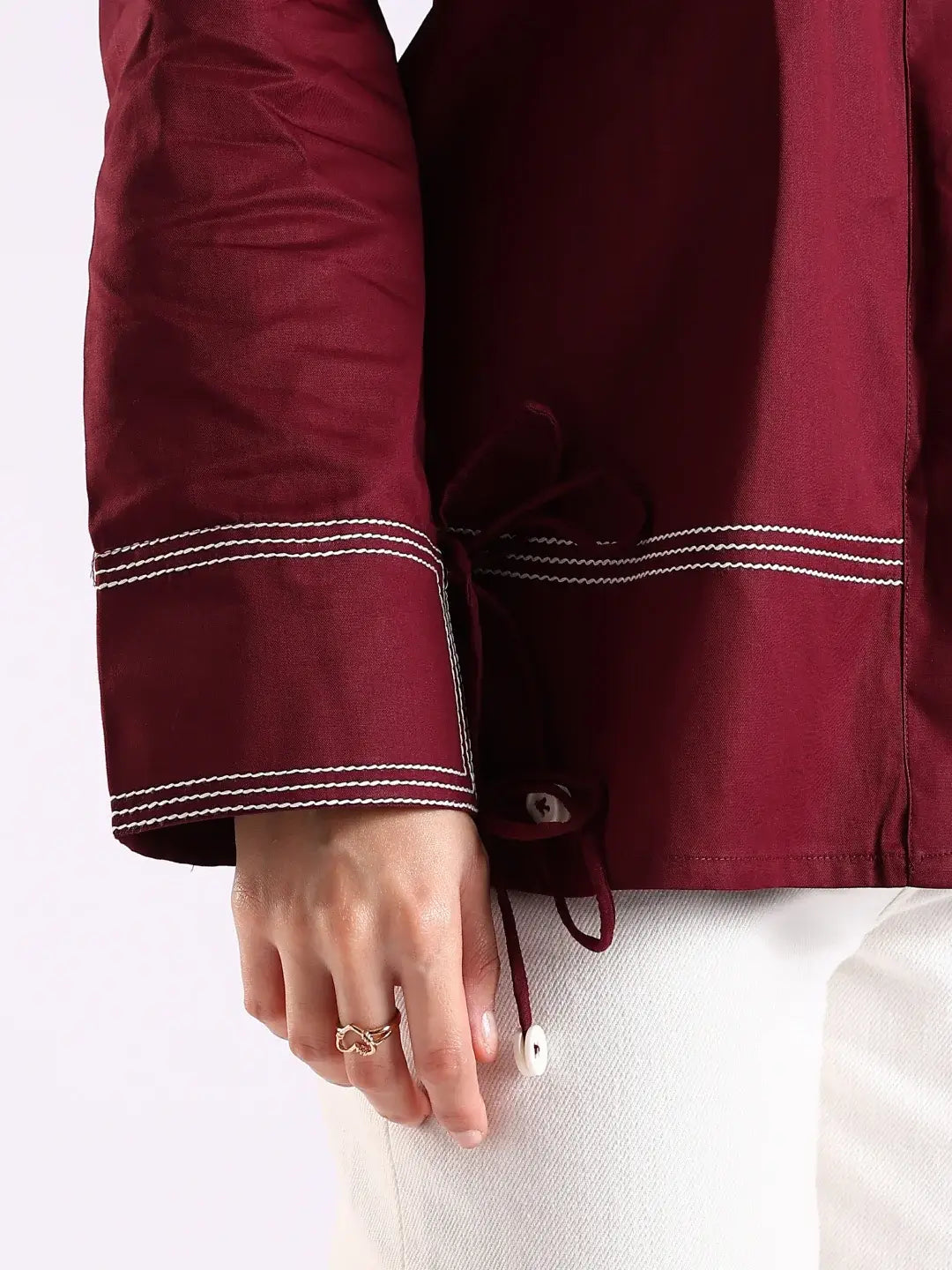 The Maroon Leather Shirt