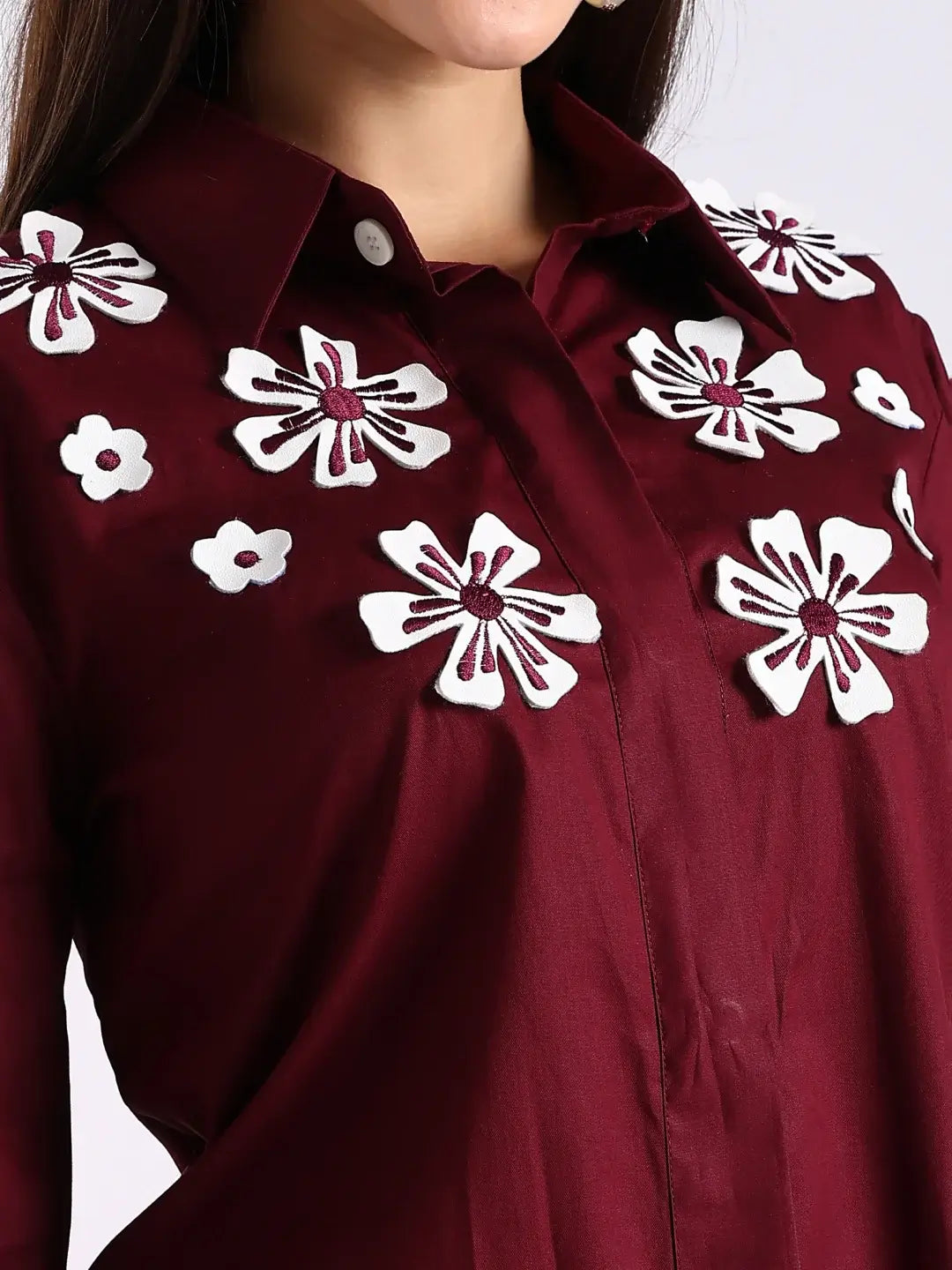 The Maroon Leather Shirt