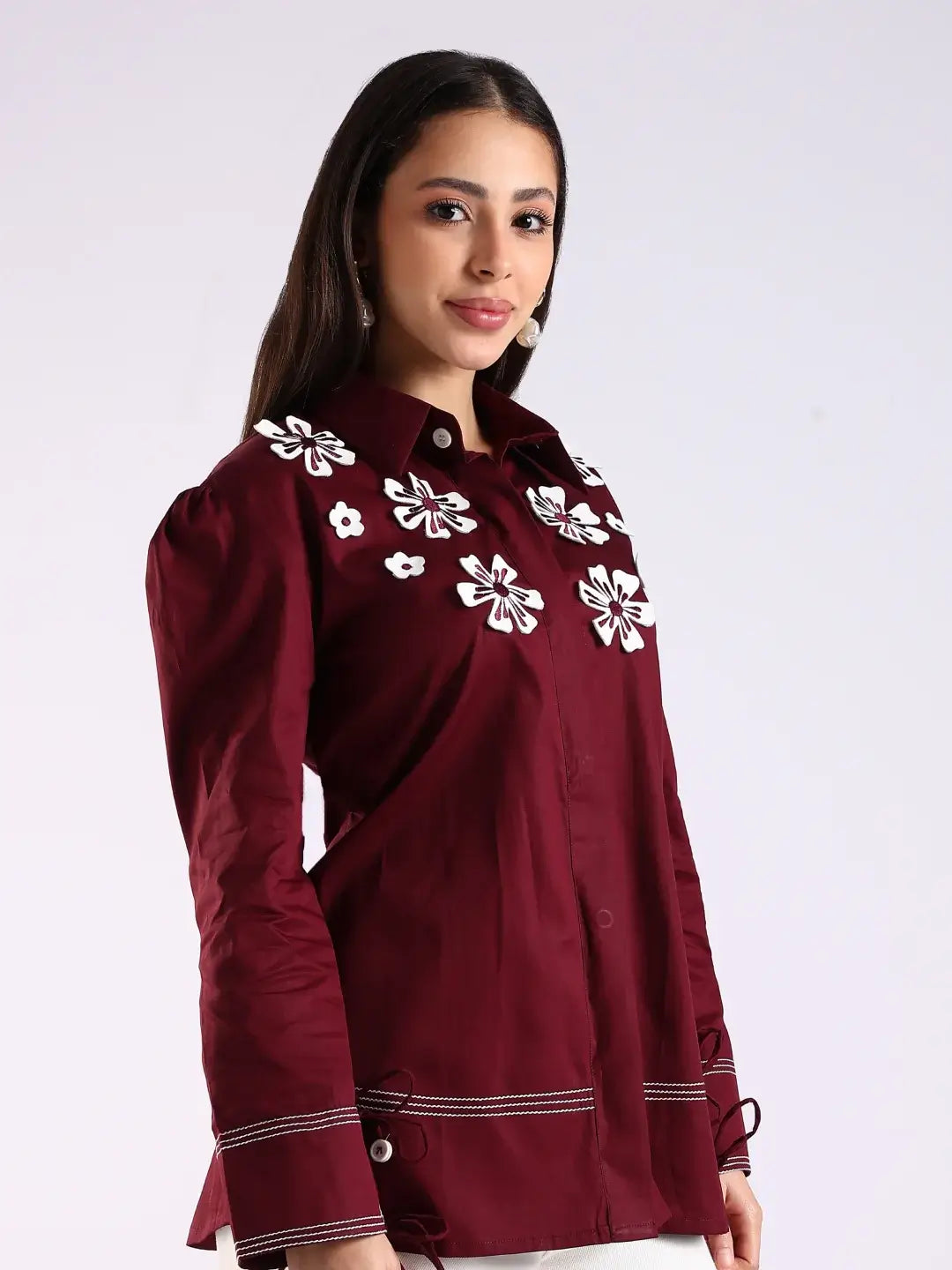 The Maroon Leather Shirt