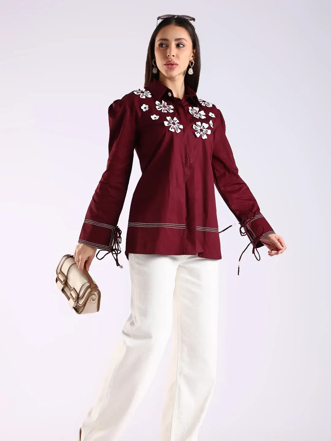 The Maroon Leather Shirt