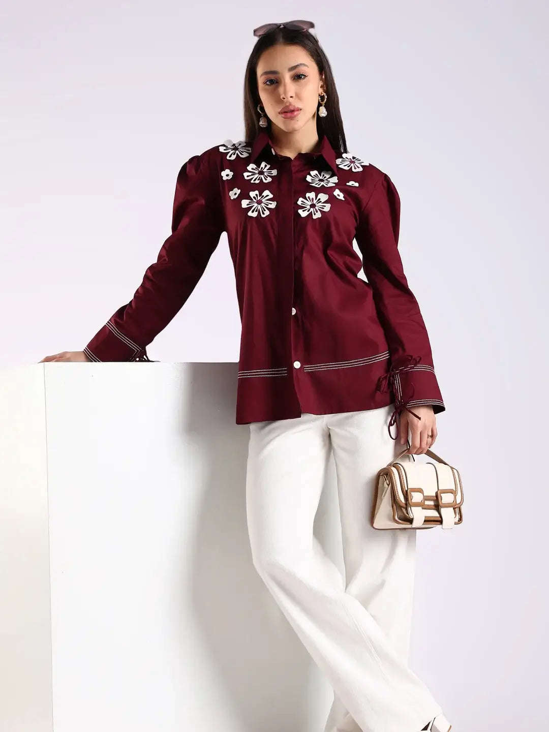 The Maroon Leather Shirt