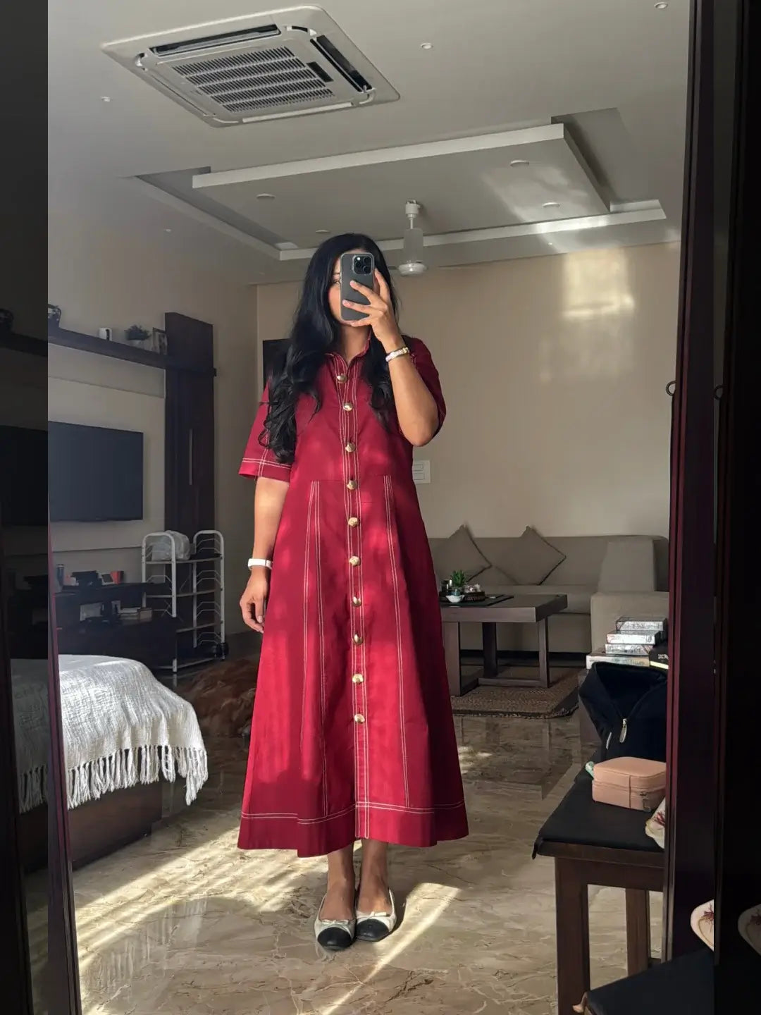 Sienna Shell Dress Cherry