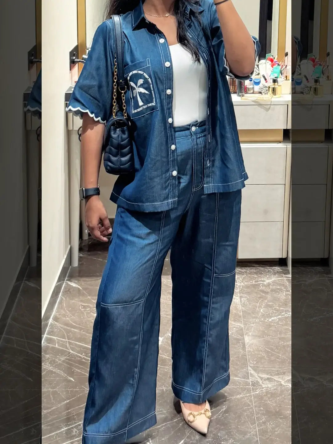 Palm Denim Set