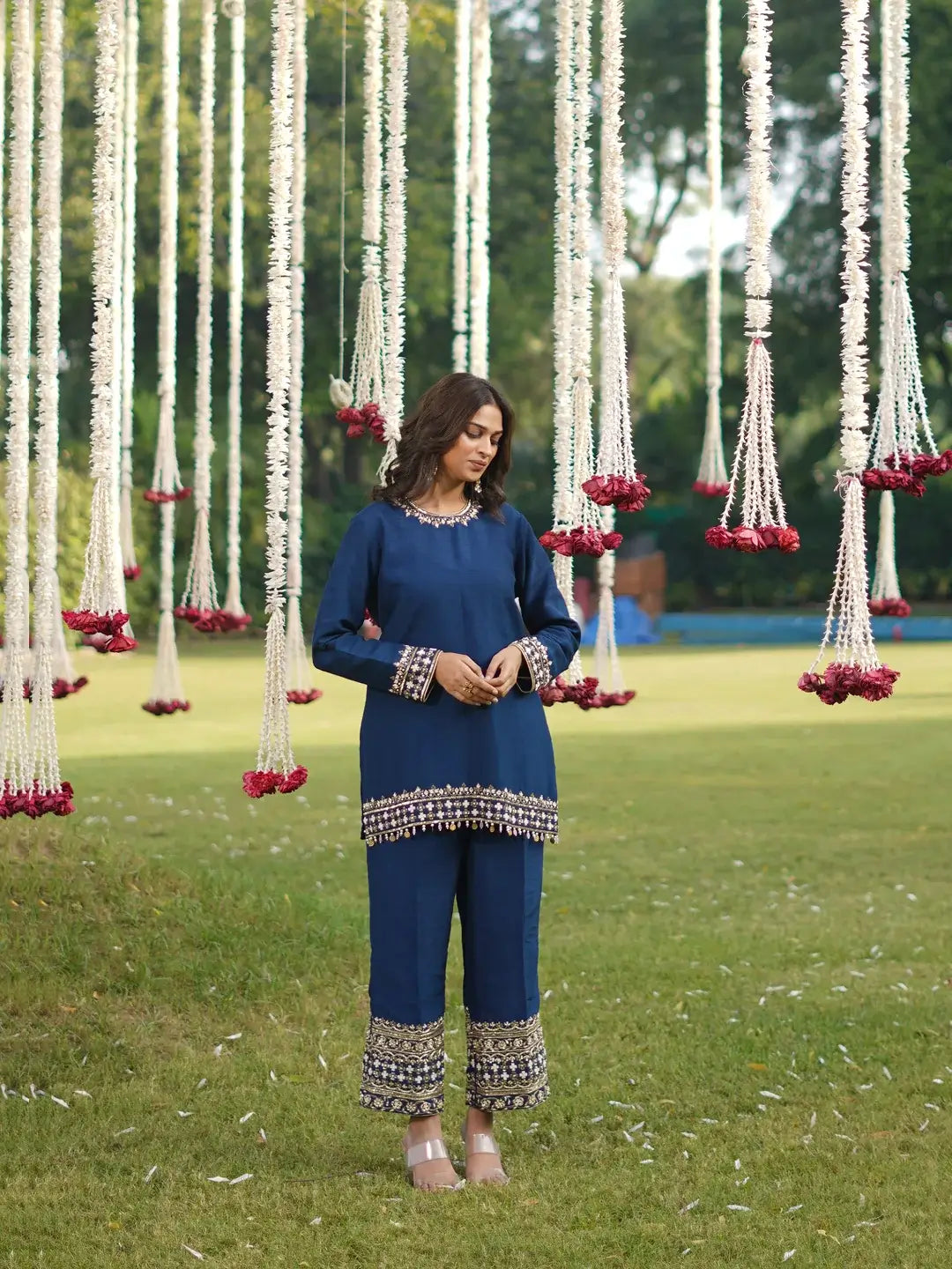 Blue Handwork Co-ord Set