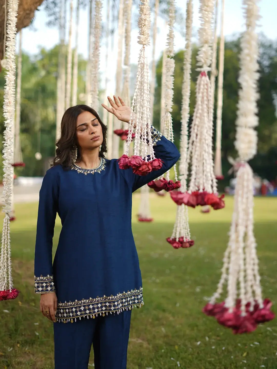 Blue Handwork Co-ord Set