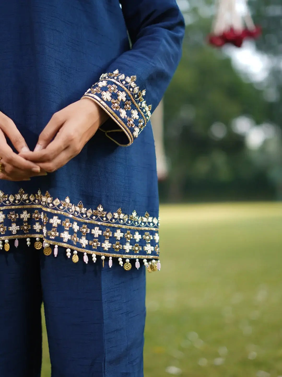Blue Handwork Co-ord Set
