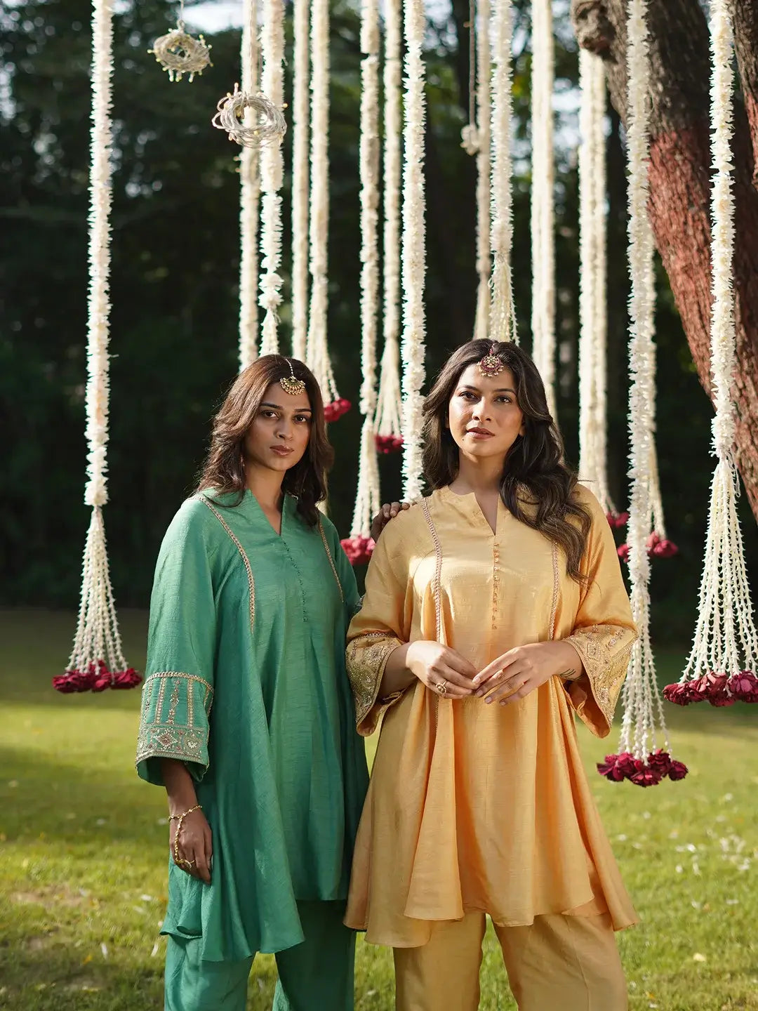 Yellow short kurta set