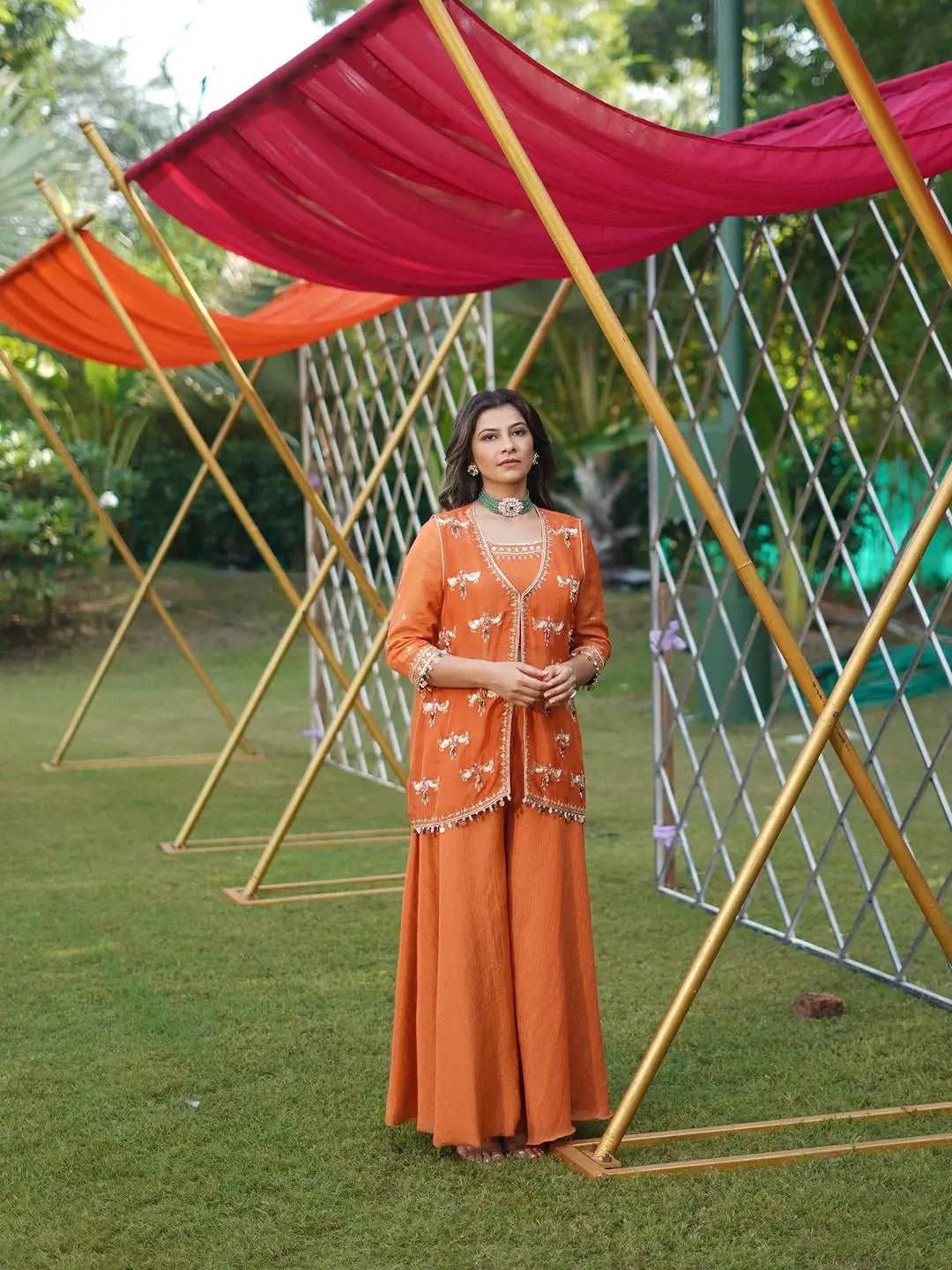Pumpkin Orange Jacket Set
