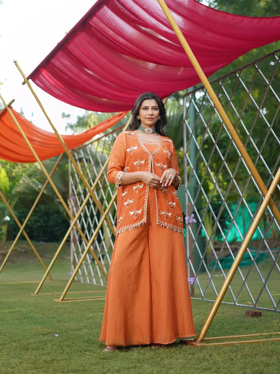 Pumpkin Orange Jacket Set