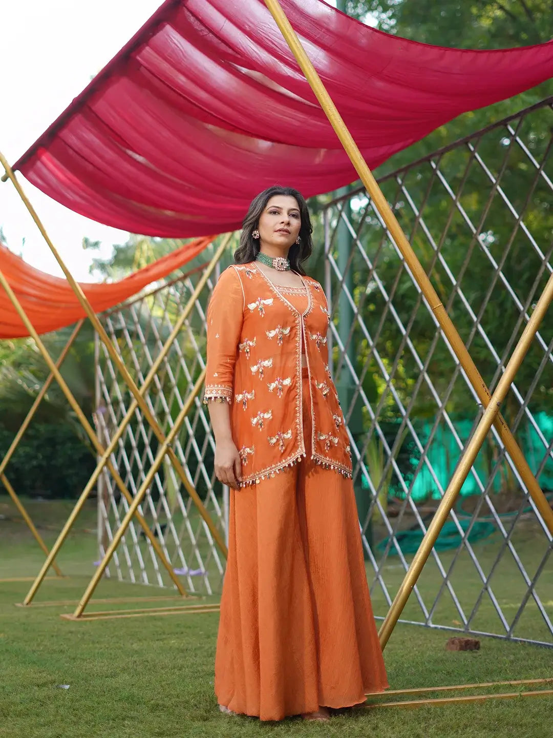 Pumpkin Orange Jacket Set