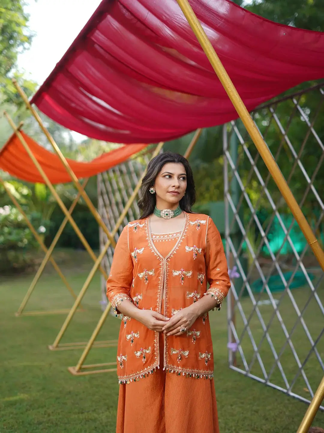 Pumpkin Orange Jacket Set