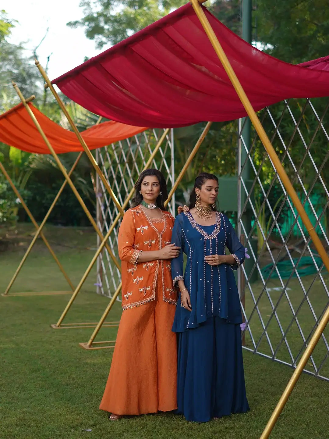 Midnight Blue Short Anarkali set