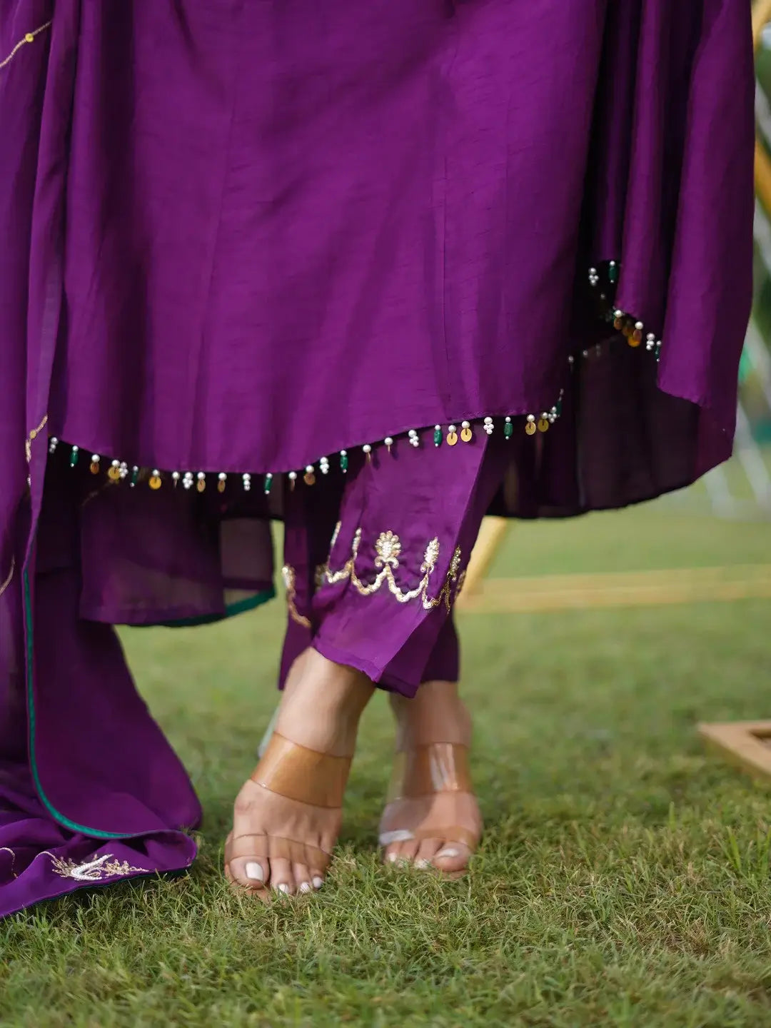 Purple Anarkali set