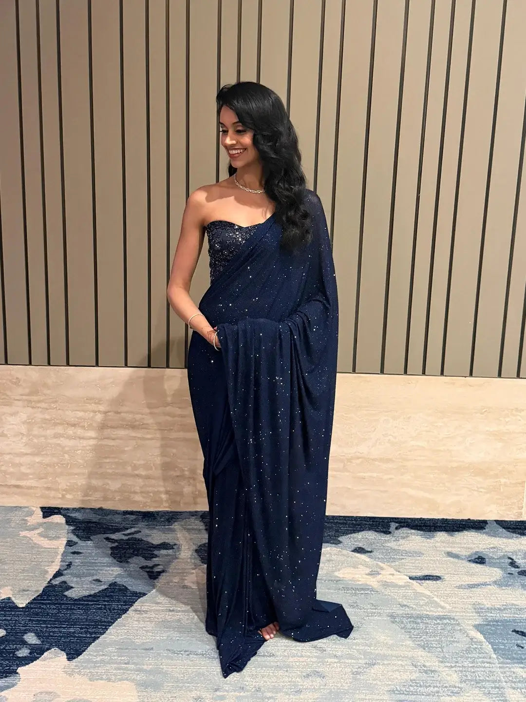 Pre-draped Saree With Corset