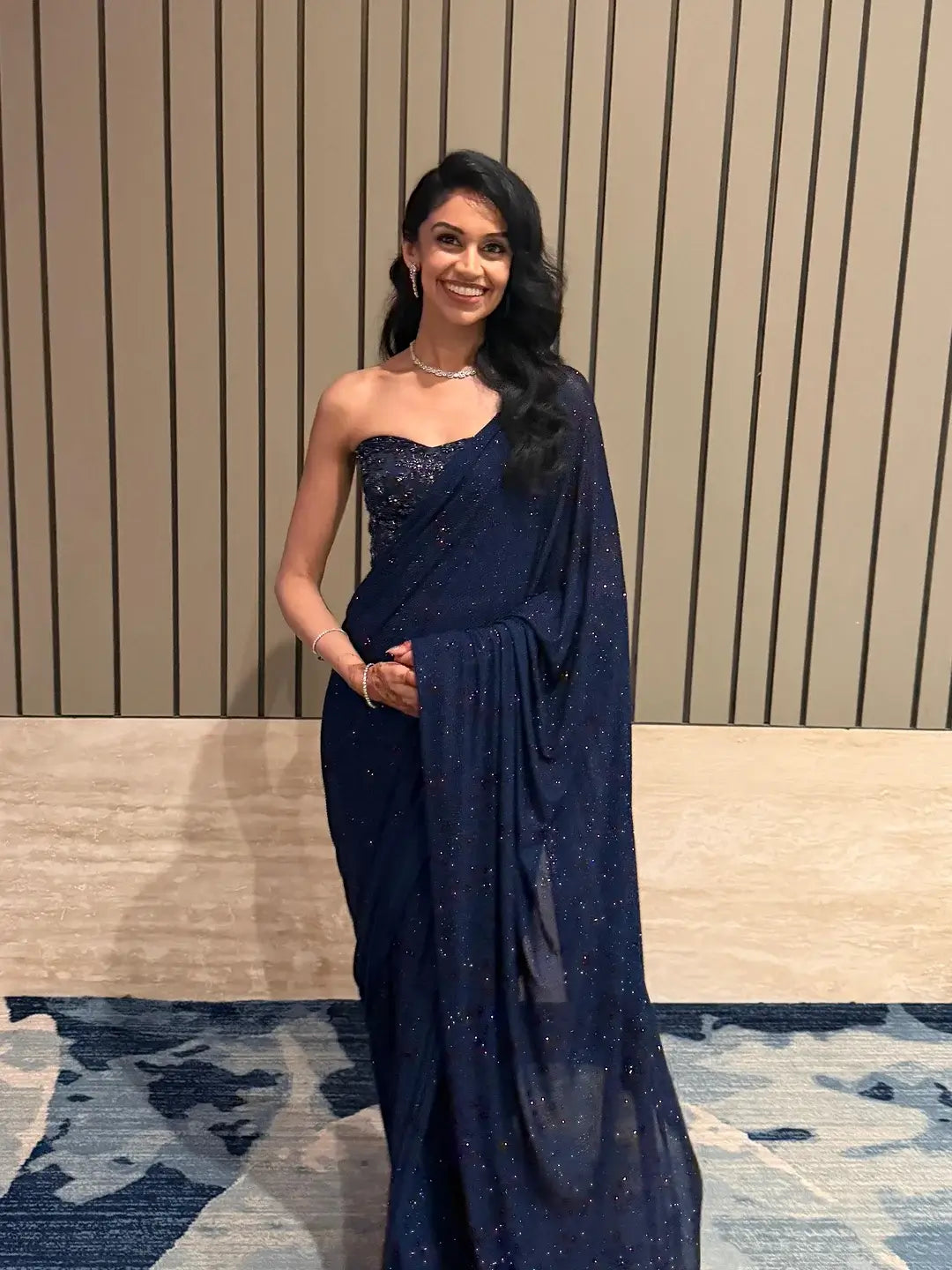 Pre-draped Saree With Corset