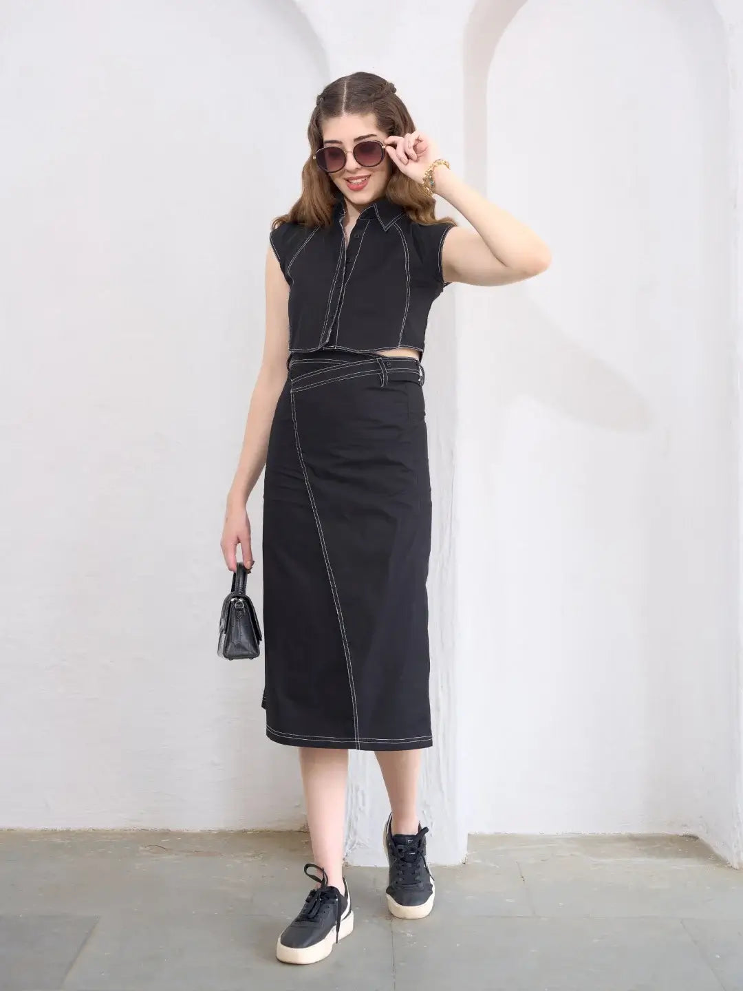Moana Crop Top & A-Line Skirt Set