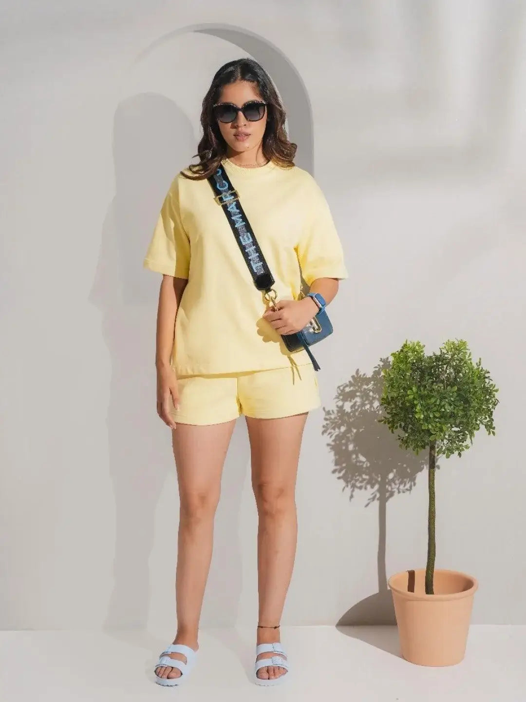 Sunny Knitted Oversized Top & Shorts Set