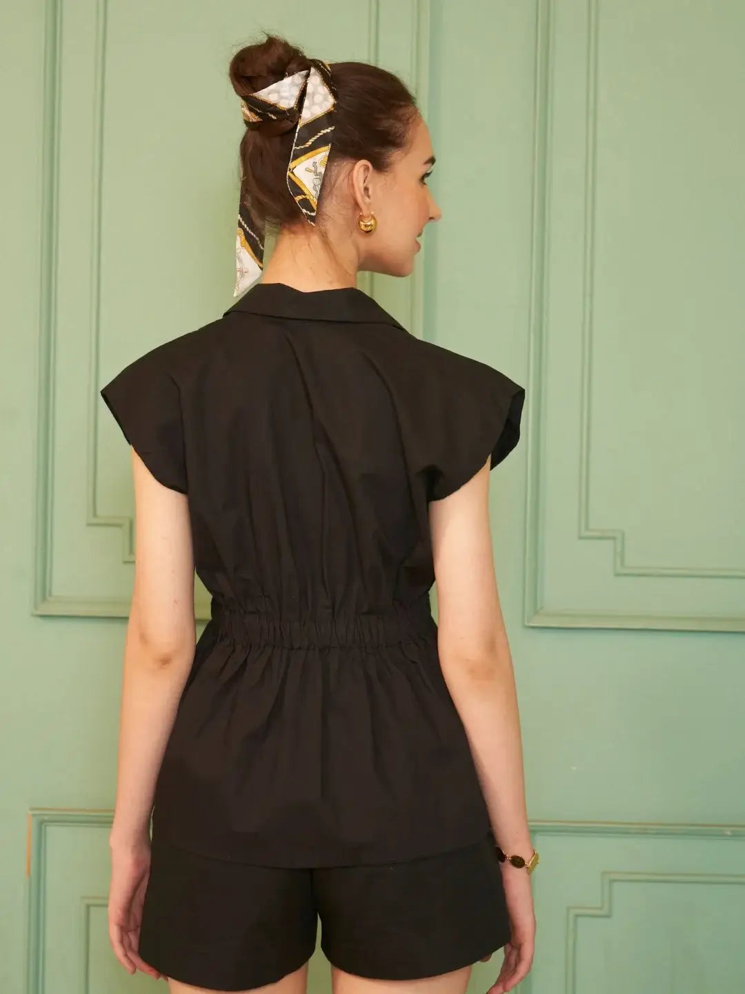 Liora Cap Sleeves Blazer Top & Shorts Set