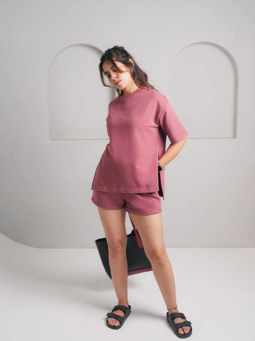 Azalea Knitted Oversized Top & Shorts Set