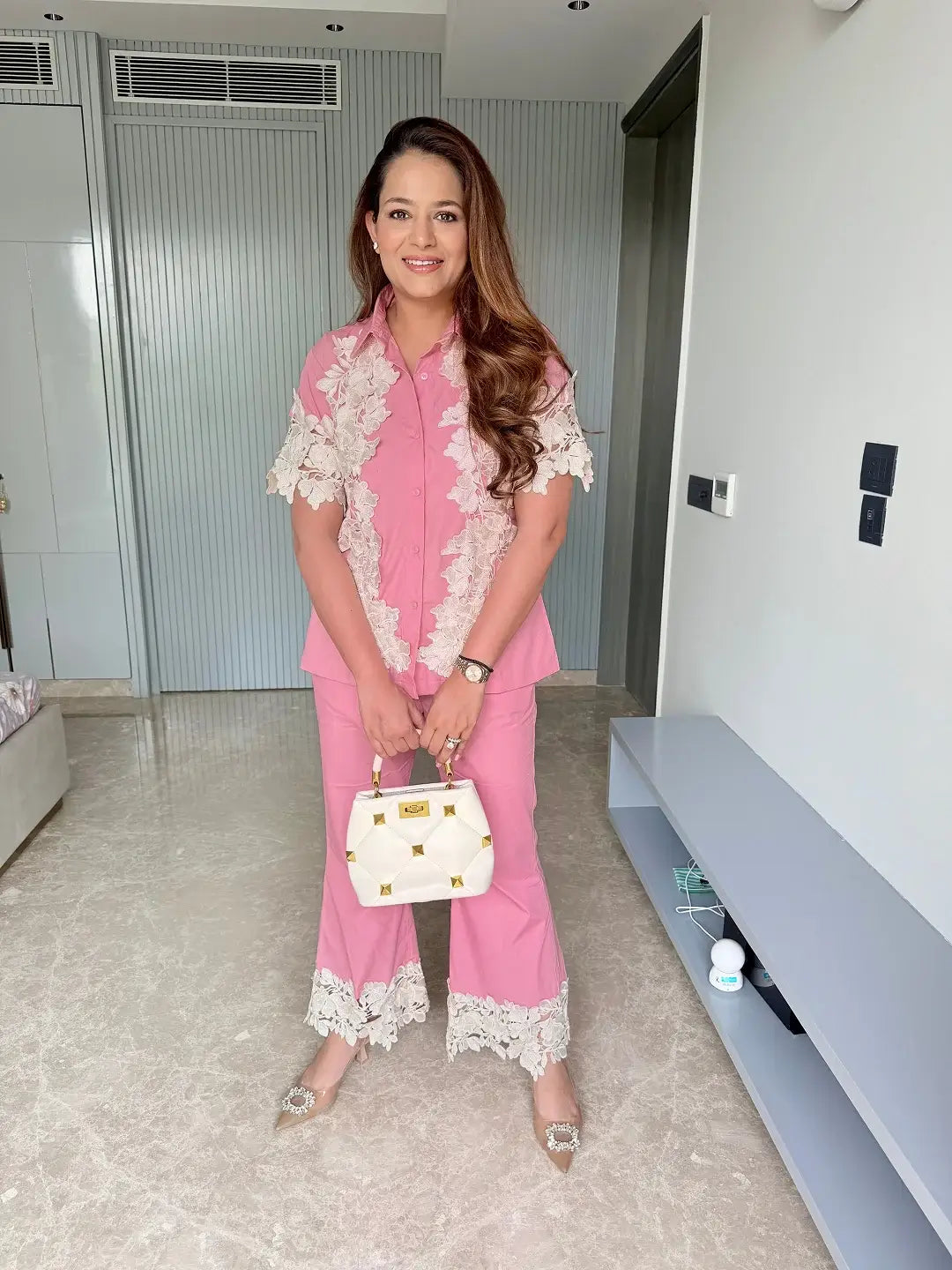 Blush Lace Charm co-ord set