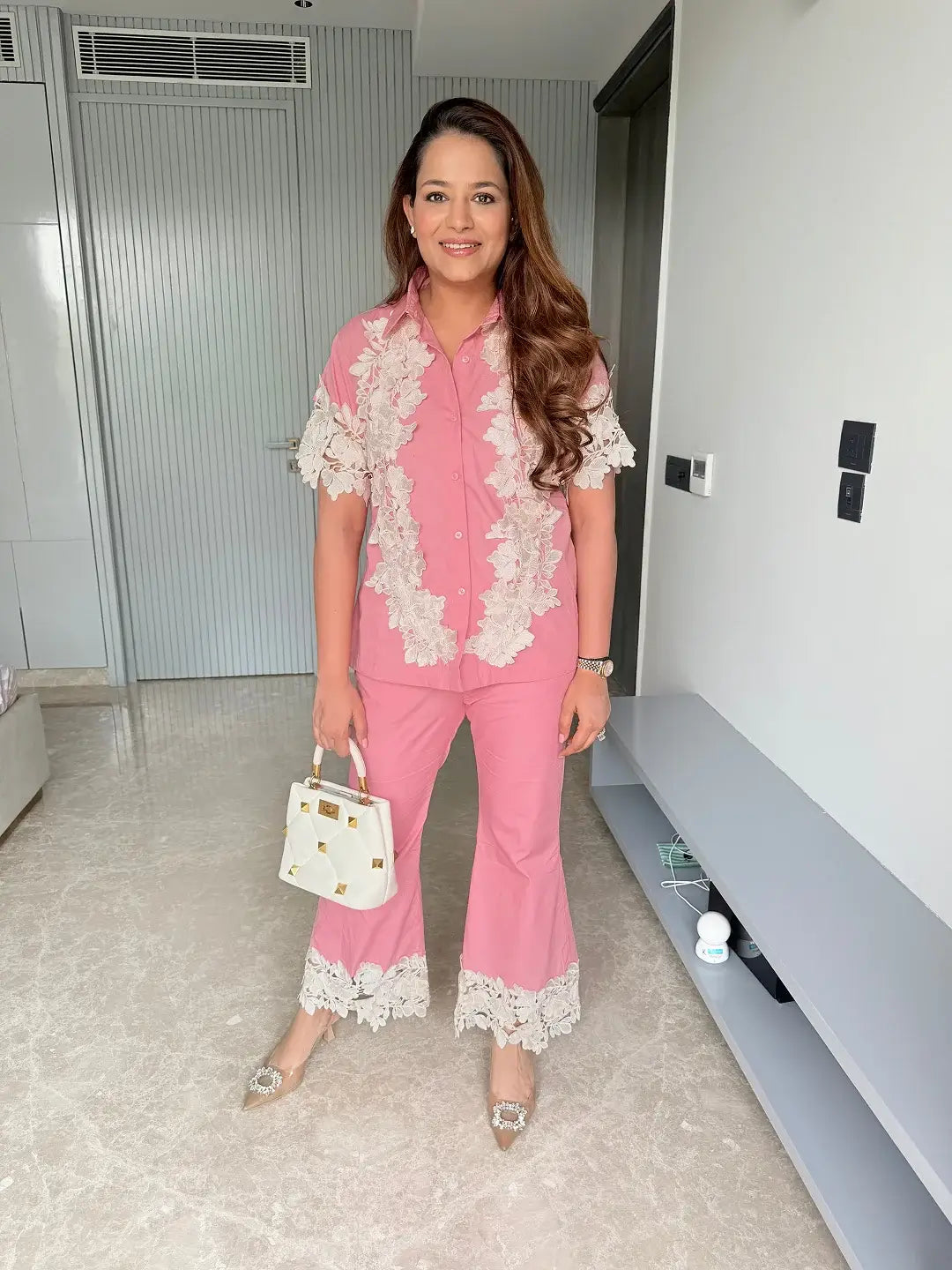 Blush Lace Charm co-ord set