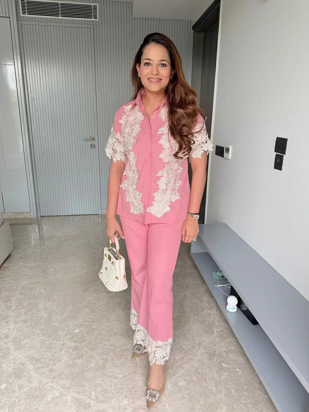 Blush Lace Charm co-ord set