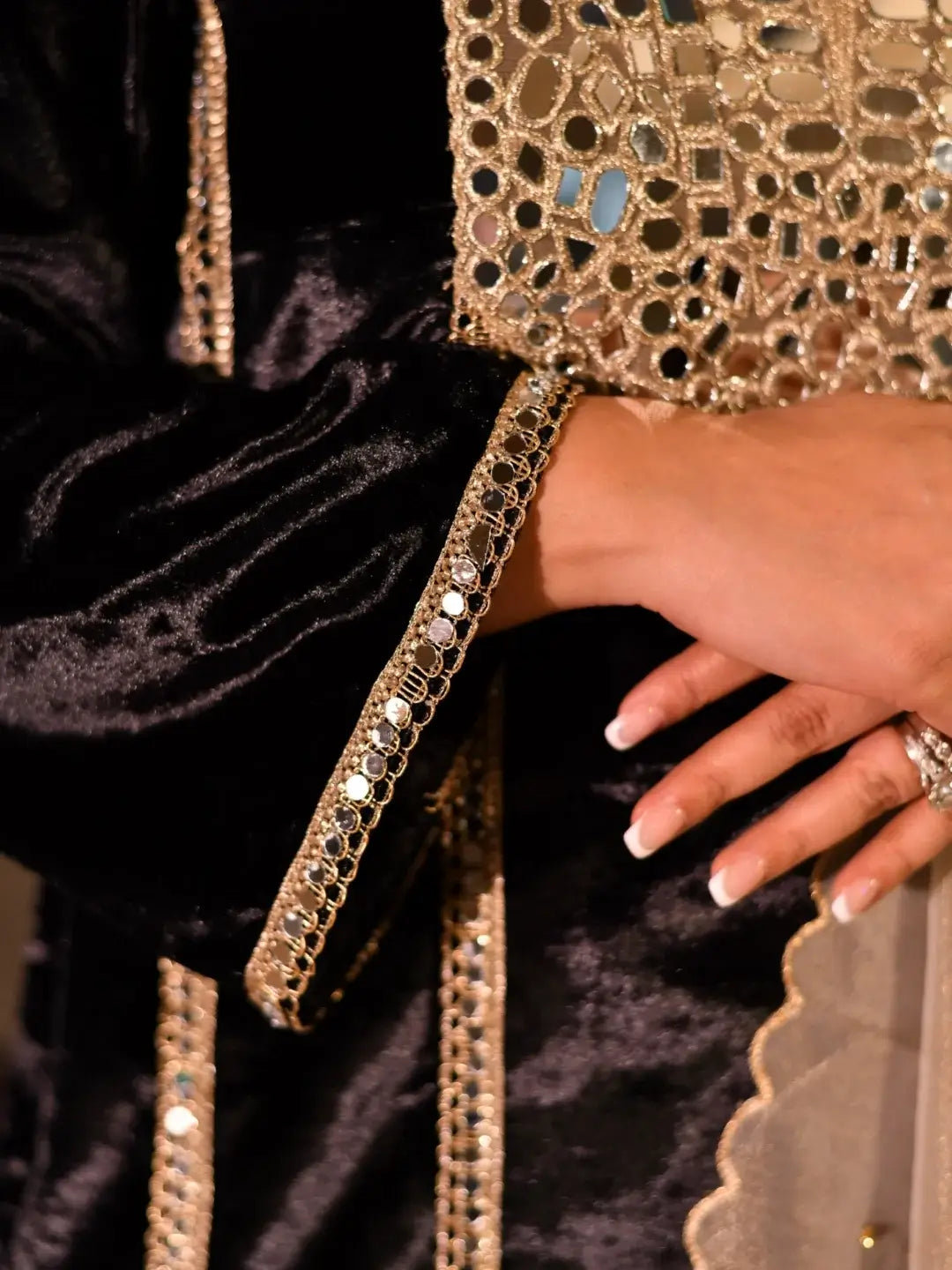 Sheesh Mahal Kurta Set Black