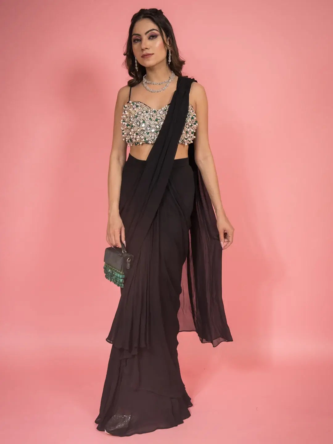 Nysaa Polki Draped Saree