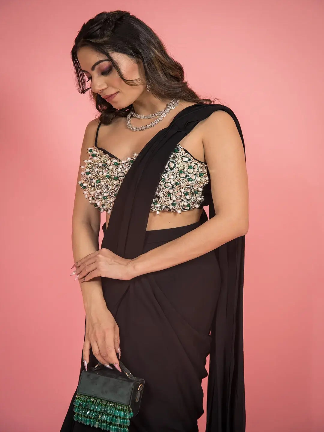 Nysaa Polki Draped Saree